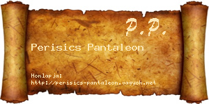 Perisics Pantaleon névjegykártya